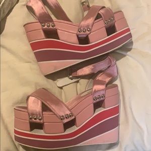 Jeffrey Campbell pink platforms